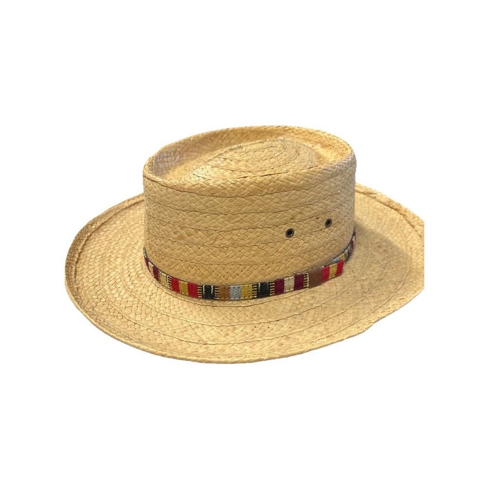 VTG Pendleton Unisex Straw Hat Band Aztec  XL X-Large A165-725 Geometric